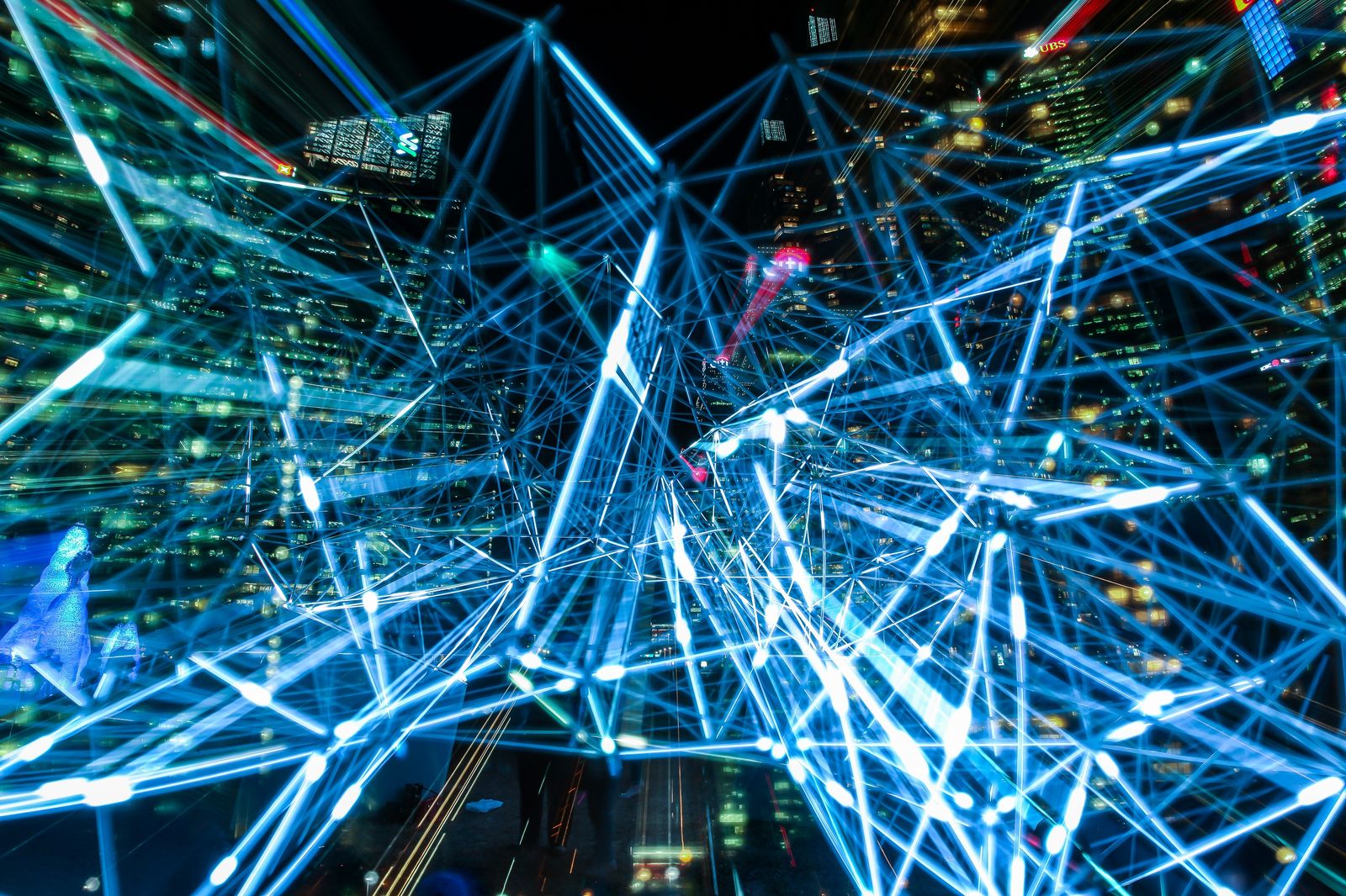 An abstract web of glowing nodes connected by lines, standing in for a network of ideas